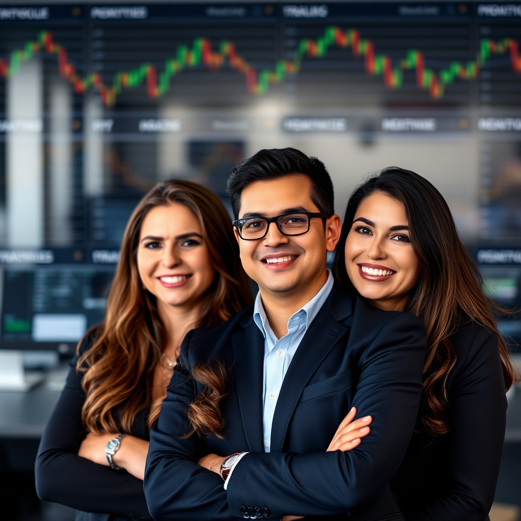 Equipo senior de trading con profesionales experimentados en análisis de mercados de criptomonedas y decisiones estratégicas de trading, incluyendo María Elena Vásquez, Diego Fernández y Carmen Rodríguez